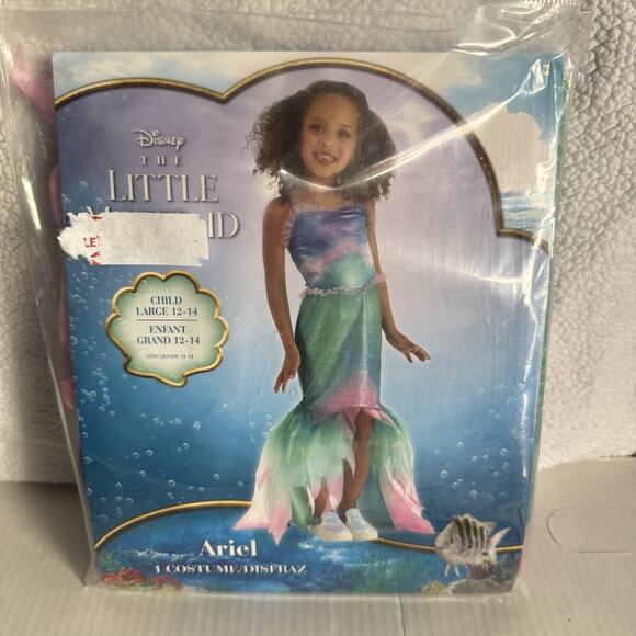 Disney Little Mermaid Ariel Child’s Halloween Costume Size Large 12-14 New - Picture 1 of 3